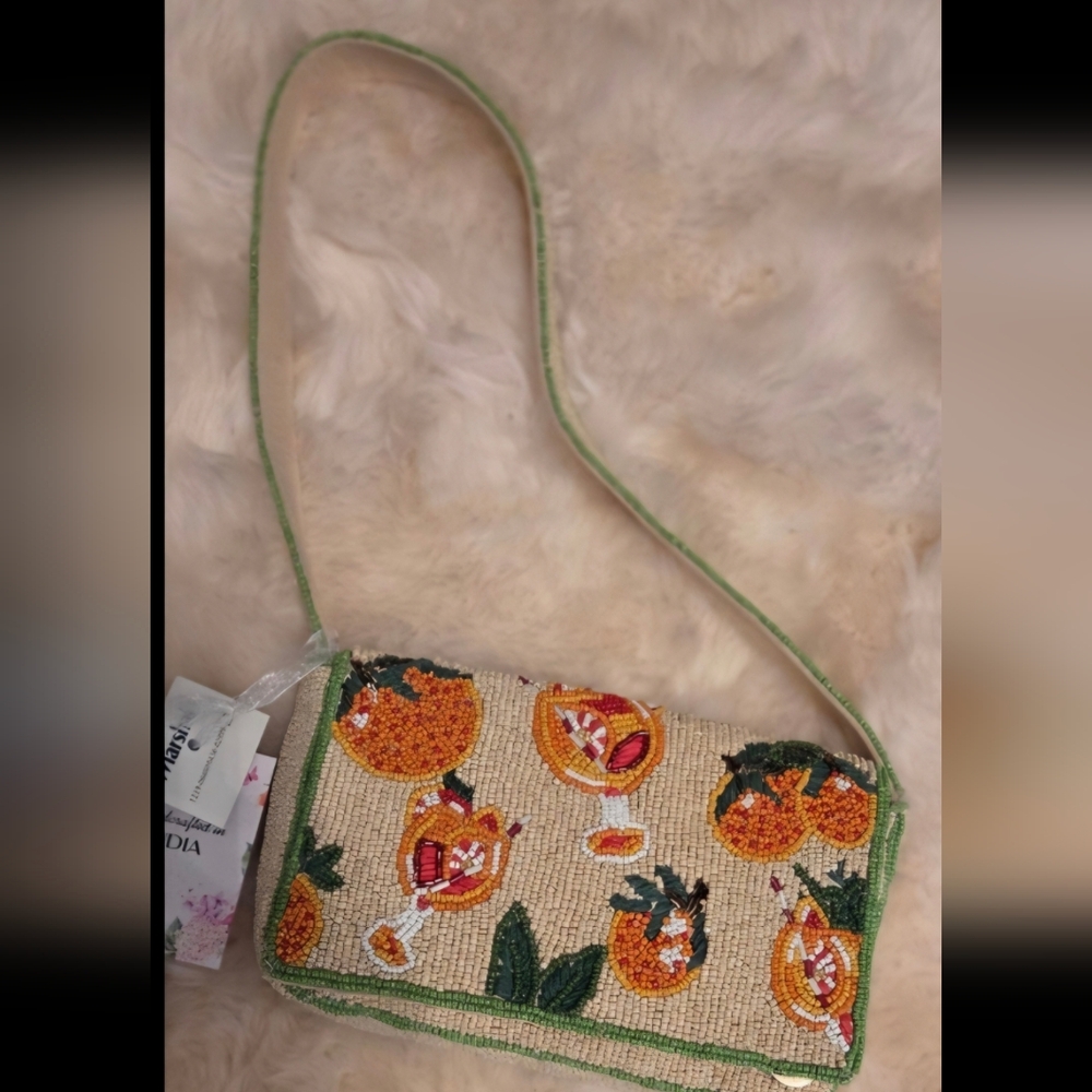 APEROL SPRITZ Beaded Bag/Purse~NWT! RARE~ Made In India - TJ Maxx/Marshalls